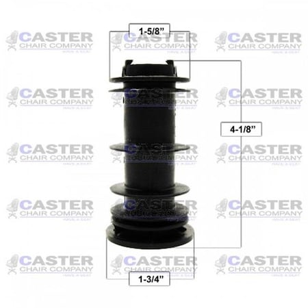 Caster Chair Company Caster Chair Company 1.75 in. Douglas Replacement Plastic Insert For Caster Chairs - Set Of 2 CCC-1.75-INCH-PLASTIC-BUSHING-SET-OF-2